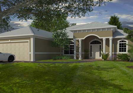 The Chatham custom home model in Port St Lucie Florida